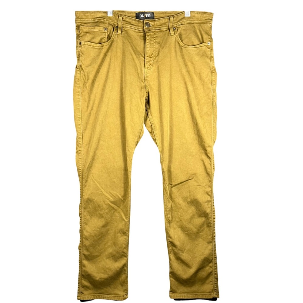 DU/ER‎ N2X Relaxed Taper Mens 38 Brown Performance Stretch Tencel Pants